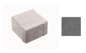 Плитка тротуарная, 100*100*40 мм, ЛА-Линия 3К.4, гладкая, черный, завод Выбор