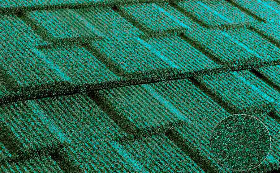 Композитная черепица METROTILE МетроВиксен зеленый, 1330*410 мм