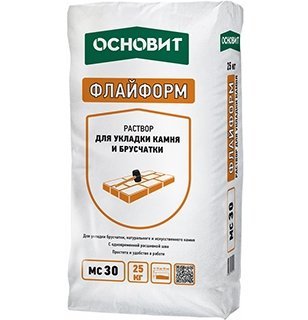 Раствор для укладки камня с одновременной расшивкой шва Флайформ MC30 W 010, белый