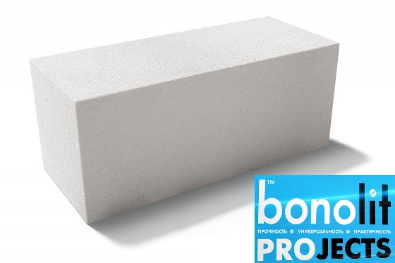 Газобетонный блок Bonolit Projects Дмитров (AeroStone) D400 B2,5 F100 600х250х250